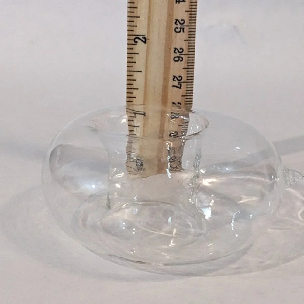 Restoration Hardware Gracious Flower Floaters Handblown Glass Set of 4 Clear Box